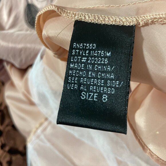 SL Fashions Ity & Taff Party Dress Style 114761 Dusty Rose and Black Size 8 zips - Picture 7 of 10